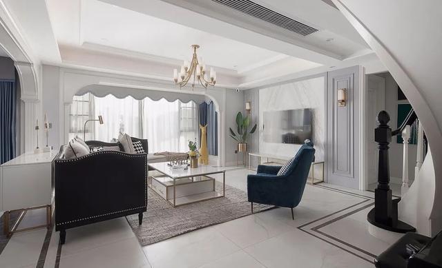 184㎡美式轻奢,华丽精致的复式,装出优雅档次感