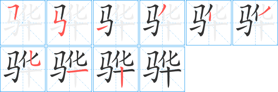 骅字笔顺怎么写