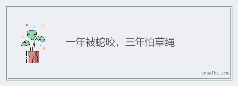 一年被蛇咬，三年怕草绳的意思