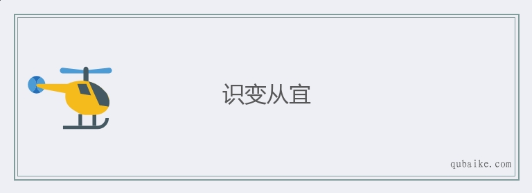 识变从宜的意思