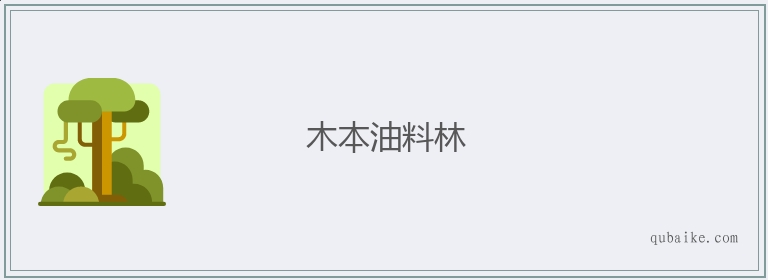 木本油料林的意思是什么