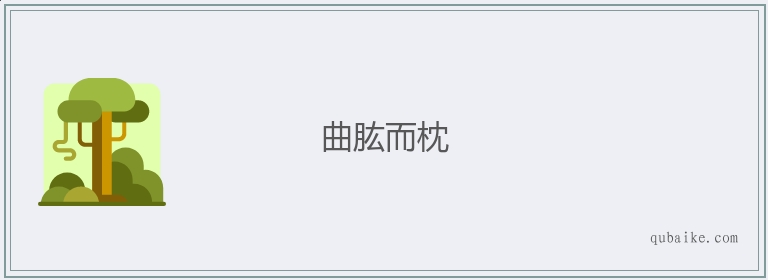 曲肱而枕的意思是什么