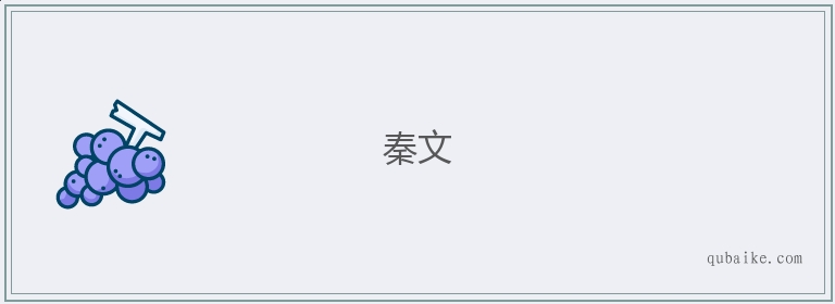 秦文的意思是什么