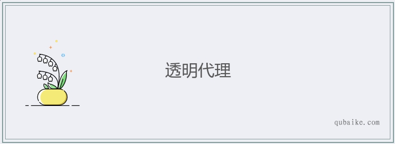 透明代理的意思是什么