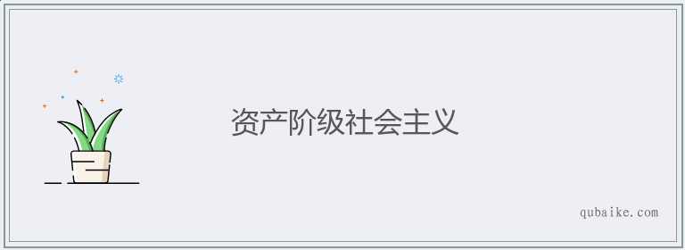 资产阶级社会主义的意思是什么