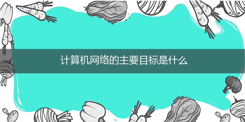 计算机网络的主要目标是