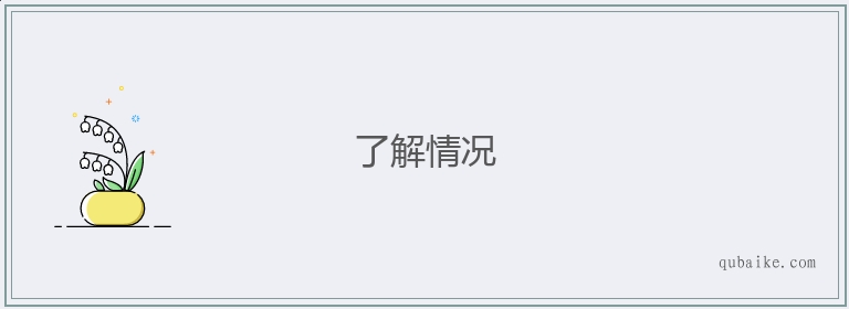 了解情况的意思是什么