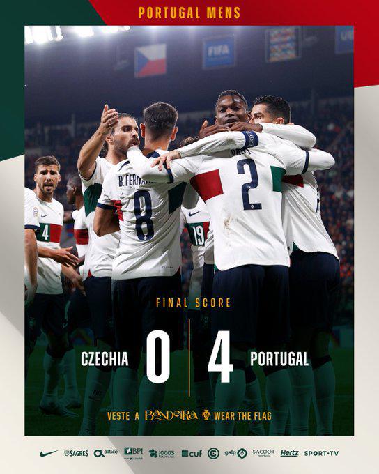 欧国联-达洛特梅开二度C罗送助攻 葡萄牙客场4-0大胜