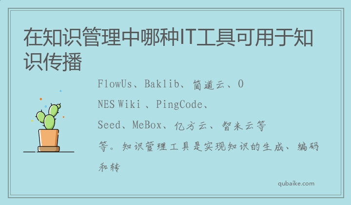 在知识管理中哪种IT工具可用于知识传播