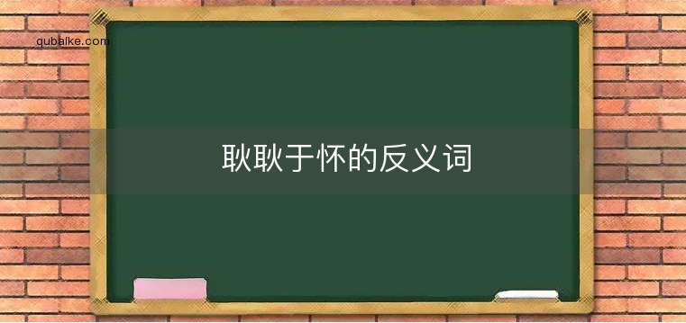 耿耿于怀的反义词