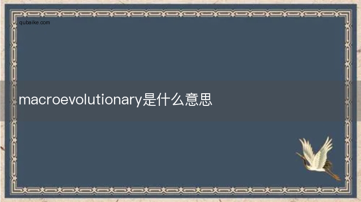 macroevolutionary是什么意思