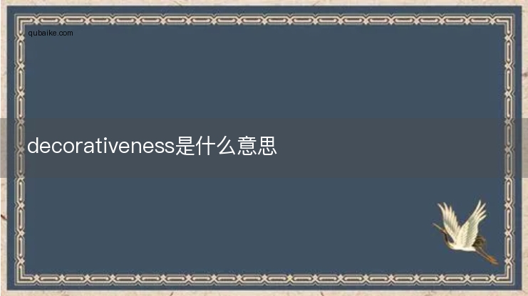 decorativeness是什么意思