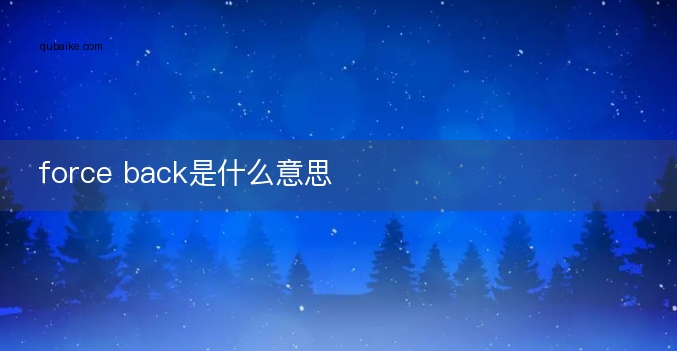 force back是什么意思