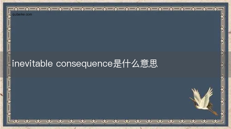 inevitable consequence是什么意思