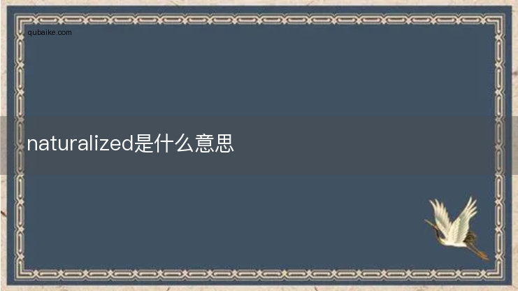 naturalized是什么意思
