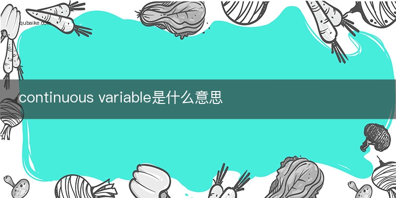 continuous variable是什么意思