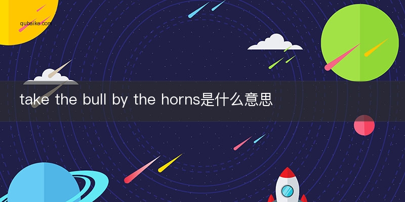 take the bull by the horns是什么意思