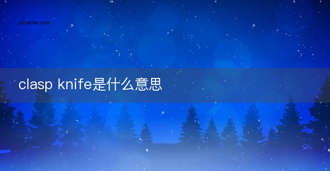 clasp knife是什么意思