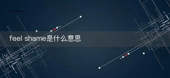 feel shame是什么意思