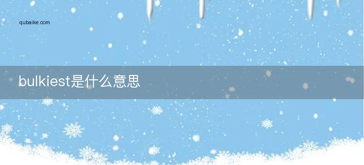 bulkiest是什么意思