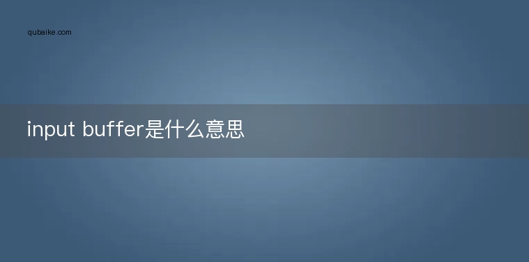 input buffer是什么意思