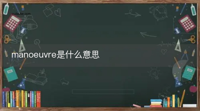 manoeuvre是什么意思