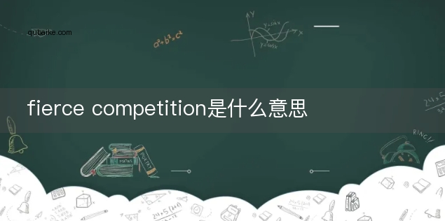 fierce competition是什么意思