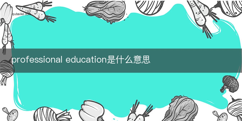 professional education是什么意思