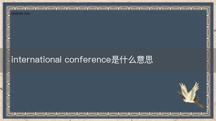 international conference是什么意思