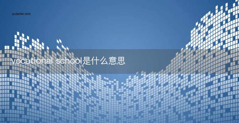 vocational school是什么意思