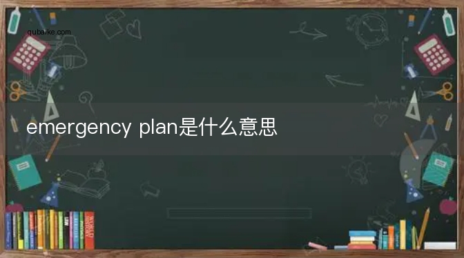 emergency plan是什么意思