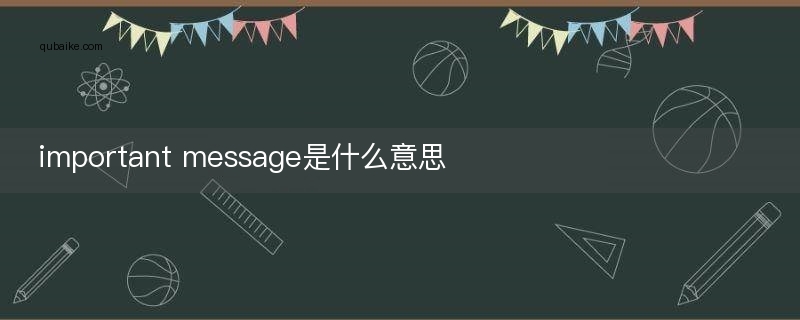 important message是什么意思