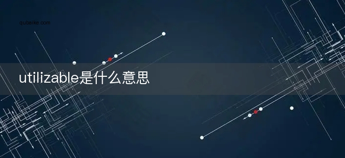 utilizable是什么意思