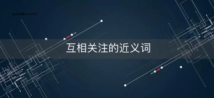 互相关注的近义词