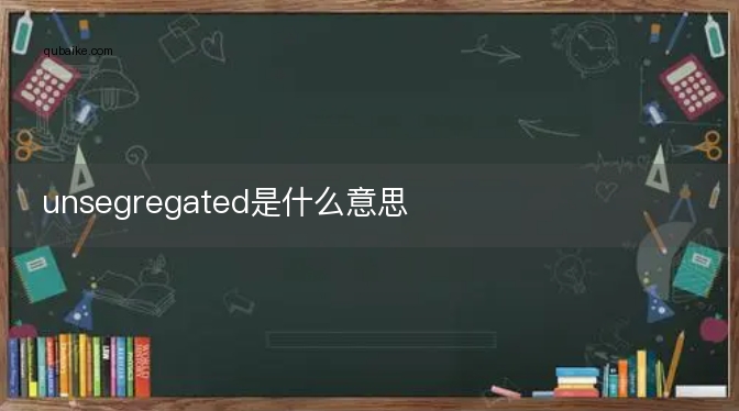 unsegregated是什么意思