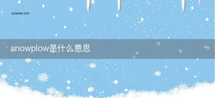 snowplow是什么意思