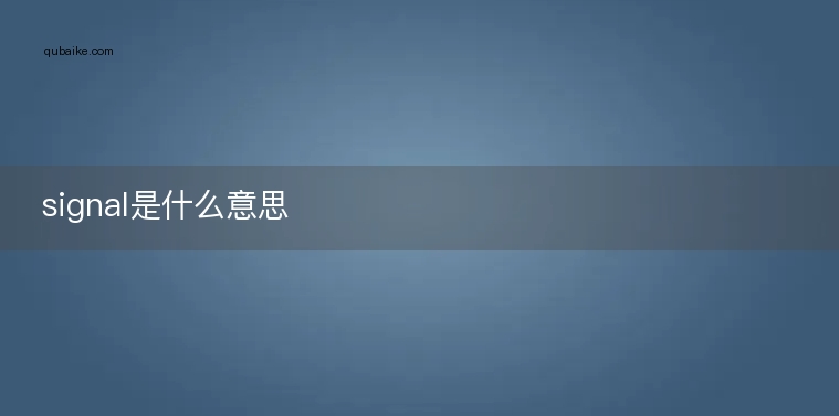 signal是什么意思