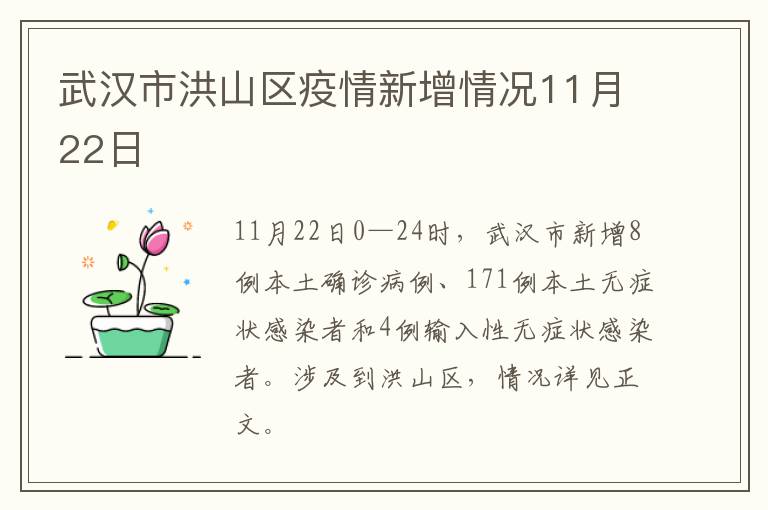 武汉市洪山区疫情新增情况11月22日