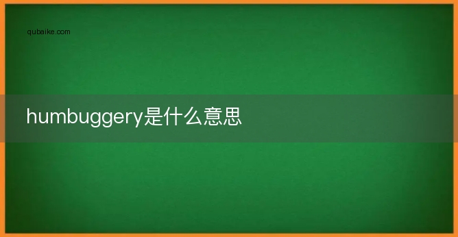 humbuggery是什么意思