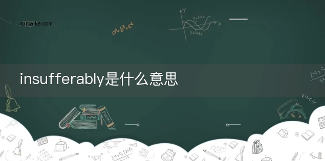 insufferably是什么意思