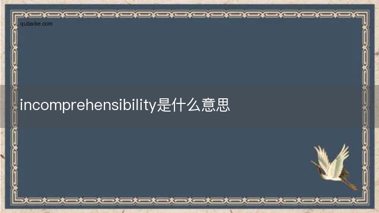 incomprehensibility是什么意思