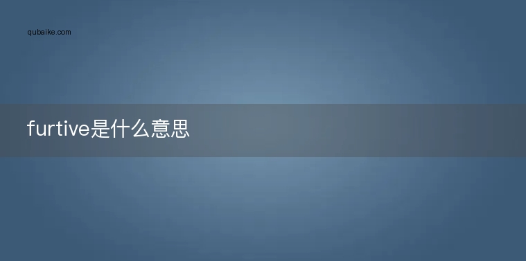 furtive是什么意思