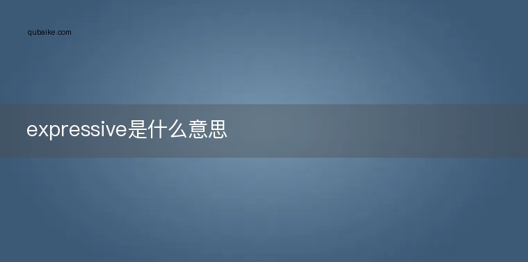 expressive是什么意思