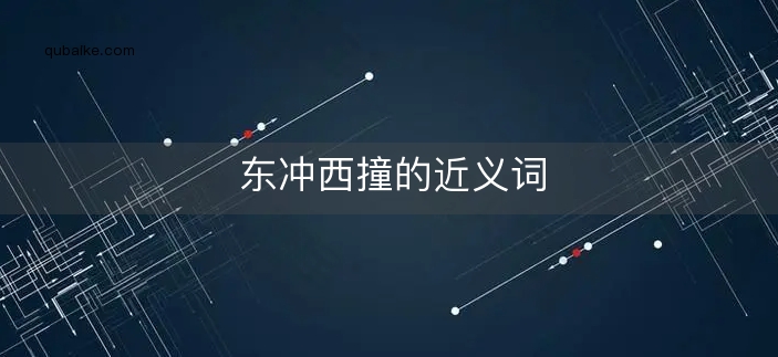 东冲西撞的近义词