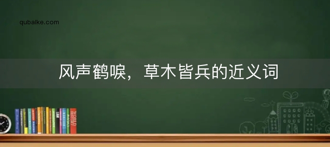 风声鹤唳，草木皆兵的近义词