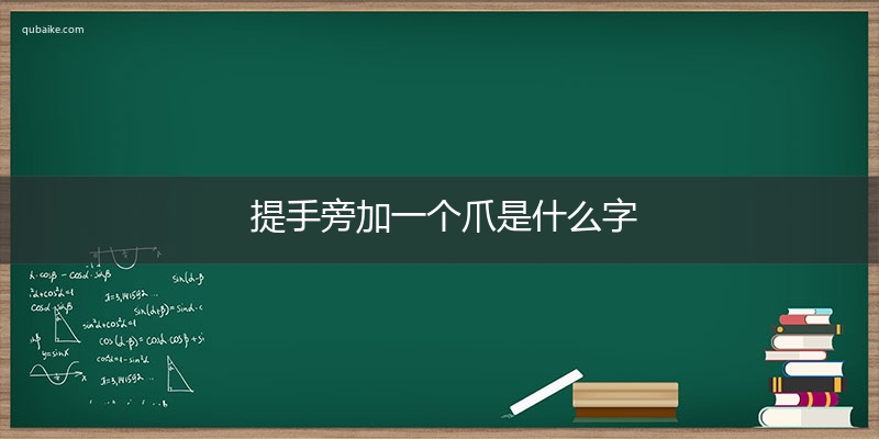 提手旁加一个爪是什么字,提手旁加一个爪念什么