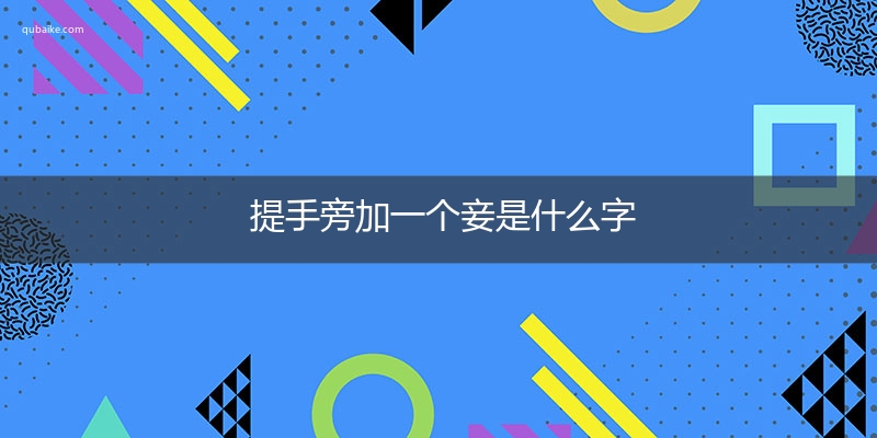 提手旁加一个妾是什么字,提手旁加一个妾念什么