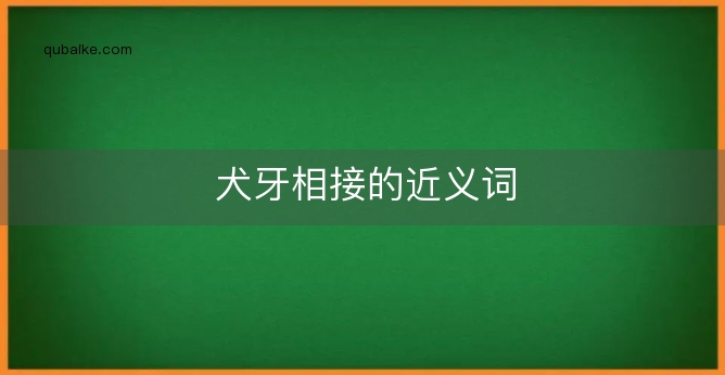 犬牙相接的近义词