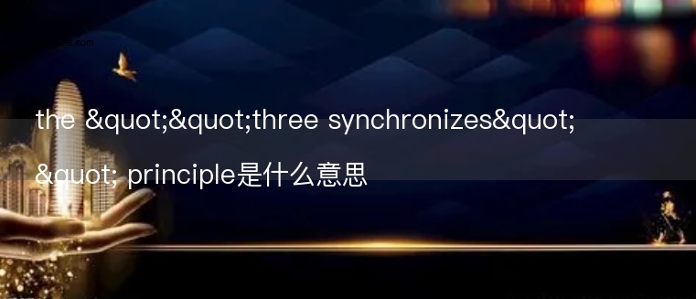 the ""three synchronizes"" principle是什么意思