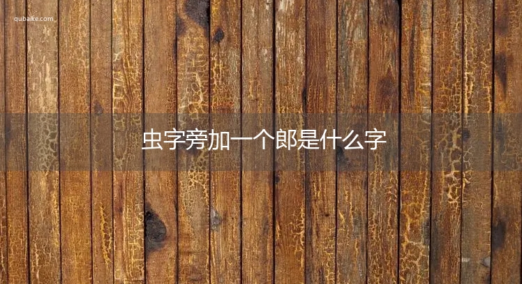 虫字旁加一个郎是什么字,虫字旁加一个郎念什么